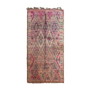 Alfombra bereber marroquí de pura lana 194 x 363 cm