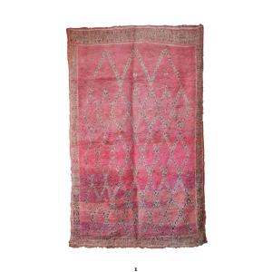 Alfombra bereber marroquí de pura lana 215 x 338 cm