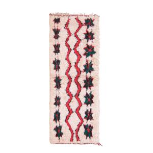 Alfombra bereber marroquí de pura lana 61 x 146 cm