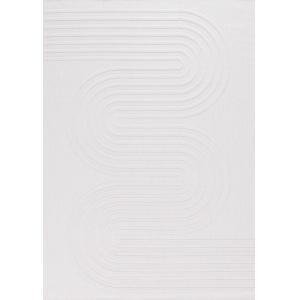 Alfombra blanca interior/exterior con diseño de serpentina…