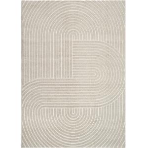 Alfombra boho moderna terraza, beige, 200 x 280 cm