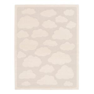 Alfombra con efecto relieve beige 160 x 213  cm