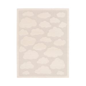 Alfombra con efecto relieve beige 160x213 cm