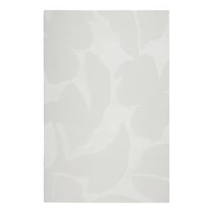 Alfombra con patrón floral y relieve blanco marfil 200x200