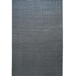 Alfombra de aspecto yute gris 120x160