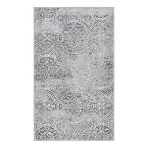 Alfombra de baño con patrón de paisley vintage gris 60x100