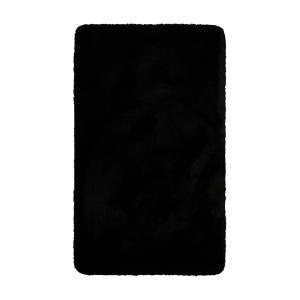 Alfombra de baño negro liso 80x150