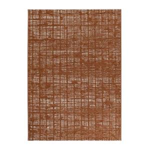 Alfombra de exterior abstracta cobre 130x190 cm