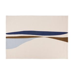 Alfombra de exterior crudo, verde y azul 160x230 cm