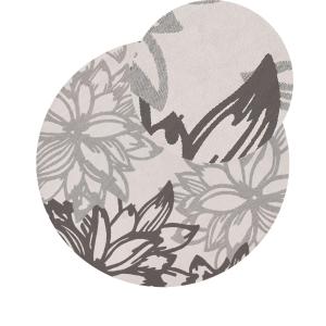 Alfombra de exterior de material sintético gris 190x190cm