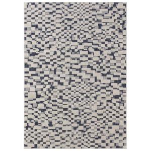 Alfombra de exterior & interior azul/blanco 300x400