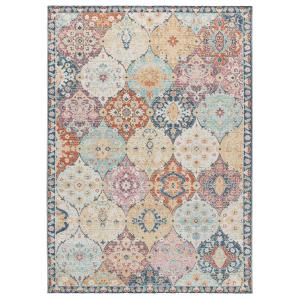 Alfombra de exterior/interior estilo vintage multicolor, 80…