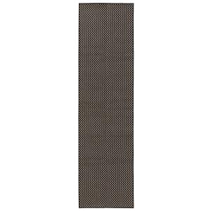 Alfombra de exterior & interior negro 80x300