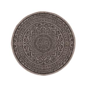 Alfombra de exterior & interior redonda beige/marrón ø 120