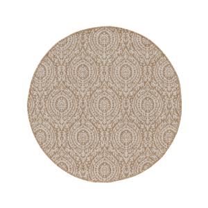 Alfombra de exterior & interior redonda crema/beige ø 120 r…