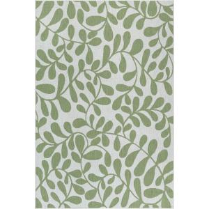 Alfombra de exterior interior tropical, verde, 120 x 170 cm