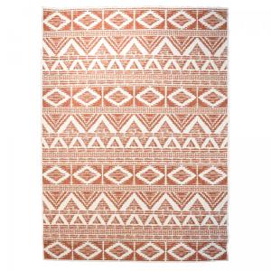 Alfombra de exterior, kilim rojo reversible 280x380