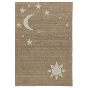 Alfombra de habitación infantil tejida a mano - cielo arena…