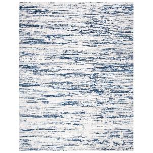 Alfombra de interior en gris & azul marino, 244 x 305 cm