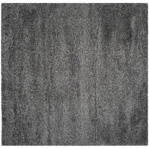 Alfombra de interior en gris oscuro, 122 x 122 cm