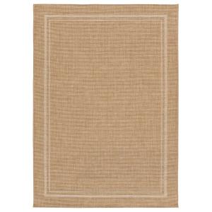 Alfombra de interior-exterior efecto yute color beige, 120x…