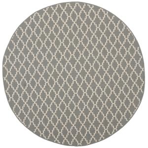 Alfombra de interior/exterior gris/beige 160 x 160