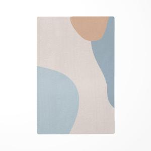 Alfombra de juego infantil abstracto azul 85x130cm