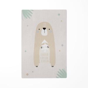 Alfombra de juego infantil animales bosque oso verde 118x18…