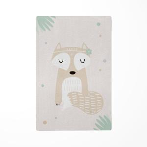 Alfombra de juego infantil animales bosque zorro verde 118x…