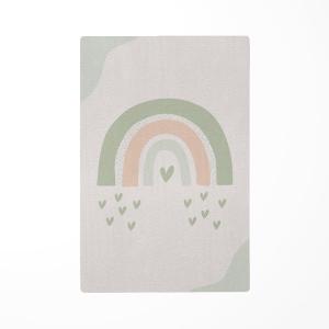 Alfombra de juego infantil arcoíris verde 85x130cm