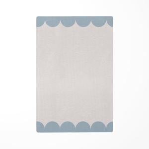 Alfombra de juego infantil conchas azul 118x180cm