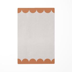 Alfombra de juego infantil conchas marrón 118x180cm