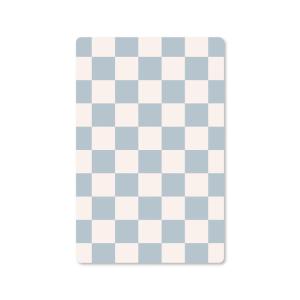 Alfombra de juego infantil cuadros azul 85x130cm