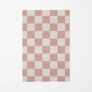 Alfombra de juego infantil cuadros rosa 118x180cm