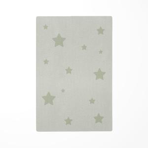 Alfombra de juego infantil estrellas verde 85x130cm