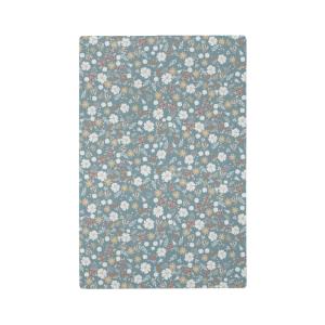 Alfombra de juego infantil florecitas azul 85x130cm