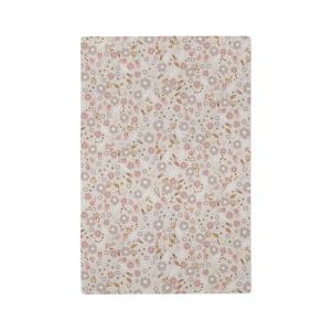 Alfombra de juego infantil florecitas crema 85x130cm