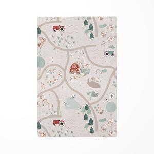 Alfombra de juego infantil granja multicolor 85x130cm
