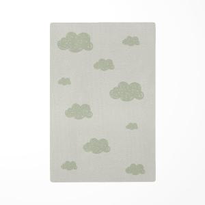 Alfombra de juego infantil nubes verde 118x180cm