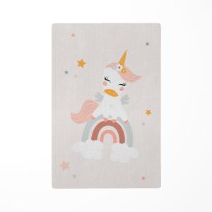 Alfombra de juego infantil unicornio 1 rosa 118x180cm