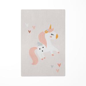 Alfombra de juego infantil unicornio 2 rosa 118x180cm