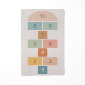 Alfombra de juego rayuela multicolor 118x180cm