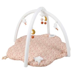 Alfombra de juegos en forma de flor, de algodón multicolor