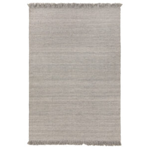 Alfombra de lana gris claro de 120x170 cm