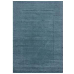 Alfombra de lana lisa salón azul 120x170 cm
