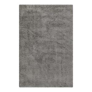 Alfombra de lana suave y confortable, pelo largo gris 70x140