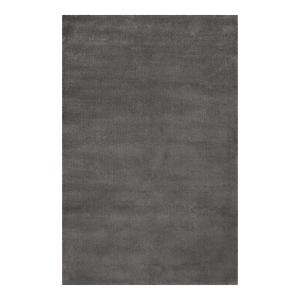 Alfombra de lana virgen de pelo corto,  gris oscuro, 140x200