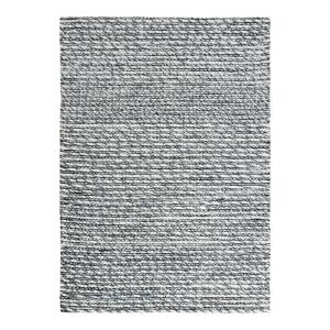 Alfombra de lana y viscosa gris claro 120x170