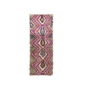 Alfombra de pasillo berbere marroquí pura lana 72 x 190 cm