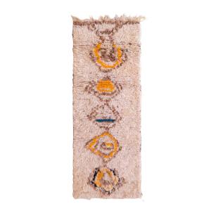 Alfombra de pasillo berbere marroquí pura lana 78 x 200 cm
